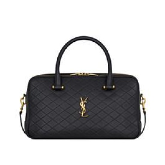 Imitazione YSL Saint Laurent Lyia Duffle In Pelle Di Agnello Trapuntata Nero Replica Replica Perfette Imitazione YSL Saint Laurent Lyia Duffle In Pelle Di Agnello Trapuntata Nero imitazioni