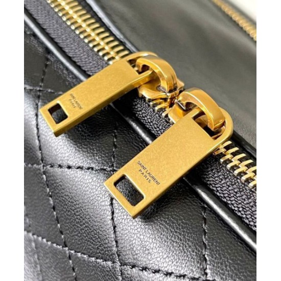 Imitazione YSL Saint Laurent Lyia Duffle In Pelle Di Agnello Trapuntata Nero Replica Replica Perfette Imitazione YSL Saint Laurent Lyia Duffle In Pelle Di Agnello Trapuntata Nero imitazioni