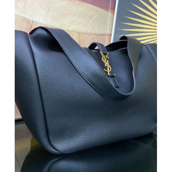 Dettagli perfetti YSL Saint Laurent Bea Tote In Pelle Granulata Nero Replica Replica Perfette Dettagli perfetti YSL Saint Laurent Bea Tote In Pelle Granulata Nero imitazioni
