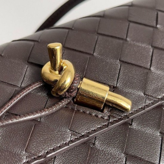 Borsa a tracolla Mini Andiamo Bottega Veneta agnello intrecciata fondente Replica Replica Perfette Borsa a tracolla Mini Andiamo Bottega Veneta agnello intrecciata fondente imitazioni