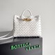 Replica Perfette Borse Imitazioni Andiamo piccola di Bottega Veneta agnello intrecciata bianca imitazioni