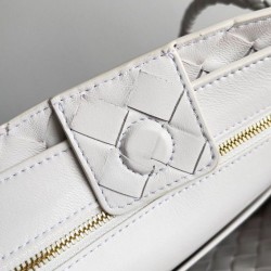 Borse Imitazioni Andiamo piccola di Bottega Veneta agnello intrecciata bianca Replica Replica Perfette Borse Imitazioni Andiamo piccola di Bottega Veneta agnello intrecciata bianca imitazioni