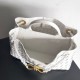Replica Perfette Bottega Veneta Andiamo Piccolo East/West Borsa Agnello Intrecciata Bianca imitazioni
