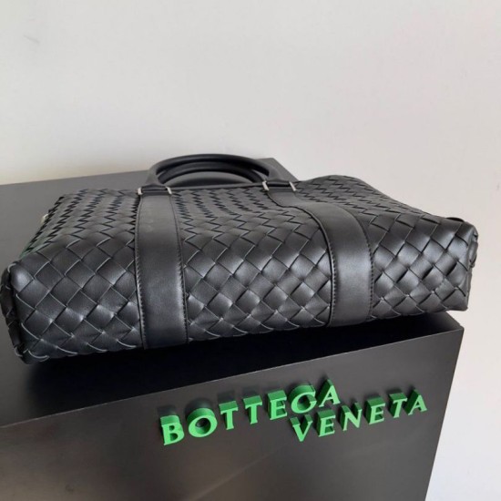 Cartella Grande Bottega Veneta Vitello Intrecciato Nero Replica Replica Perfette Cartella Grande Bottega Veneta Vitello Intrecciato Nero imitazioni