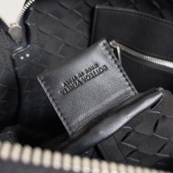 Replica Perfette Cartella Grande Bottega Veneta Vitello Intrecciato Nero imitazioni