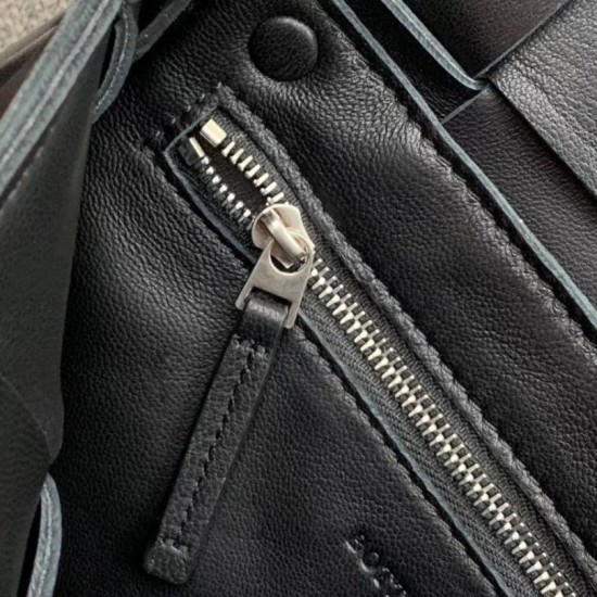 Borsa a cassetta Bottega Veneta agnello nera Replica Replica Perfette Borsa a cassetta Bottega Veneta agnello nera imitazioni