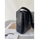 Replica Perfette Bottega Veneta Cassett Borsa vitello stropicciata nera imitazioni