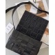 Replica Perfette Bottega Veneta Cassett Borsa vitello stropicciata nera imitazioni