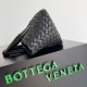 Borse Replica Bottega Veneta Mini Cabat agnello intrecciata nera qualità specchio Replica Perfette Borse Bottega Veneta Mini Cabat agnello intrecciata nera imitazioni