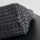 Borse Replica Bottega Veneta Mini Cabat agnello intrecciata nera qualità specchio Replica Perfette Borse Bottega Veneta Mini Cabat agnello intrecciata nera imitazioni