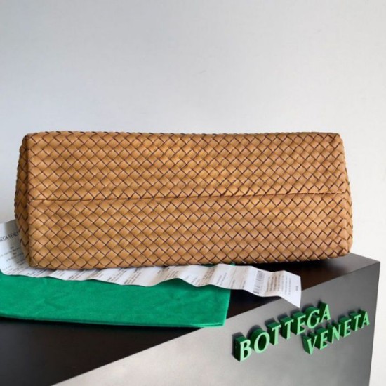 replica Cabat media Bottega Veneta agnello intrecciata color caramello qualità specchio Replica Perfette Cabat media Bottega Veneta agnello intrecciata color caramello imitazioni