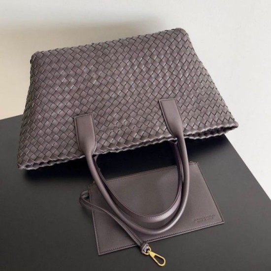 Borsa Cabat media Bottega Veneta Intrecciato fondente agnello Replica Replica Perfette Borsa Cabat media Bottega Veneta Intrecciato fondente agnello imitazioni