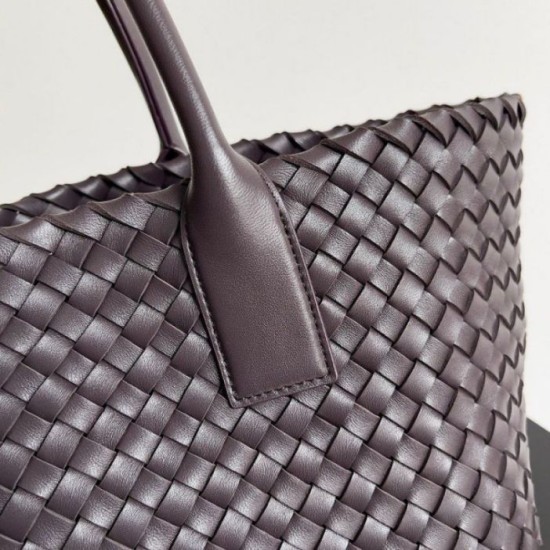 Borsa Cabat media Bottega Veneta Intrecciato fondente agnello Replica Replica Perfette Borsa Cabat media Bottega Veneta Intrecciato fondente agnello imitazioni