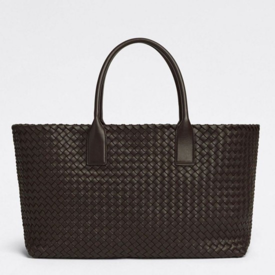 Borsa Cabat media Bottega Veneta Intrecciato fondente agnello Replica Replica Perfette Borsa Cabat media Bottega Veneta Intrecciato fondente agnello imitazioni