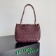 Replica Perfette Borsa piccola Clicker di Bottega Veneta agnello intrecciata bordeaux imitazioni