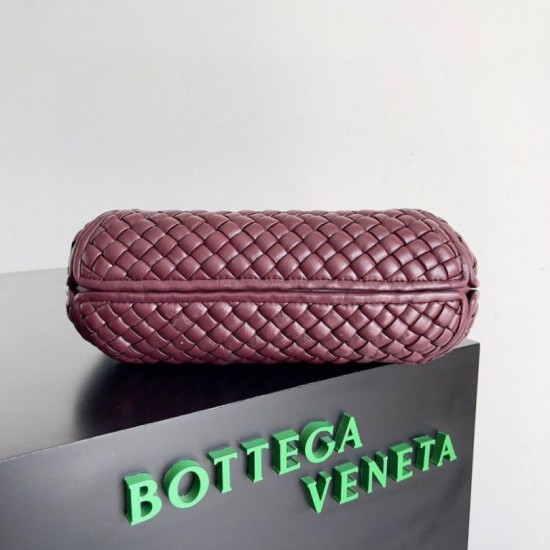 Replica Perfette Borsa piccola Clicker di Bottega Veneta agnello intrecciata bordeaux imitazioni