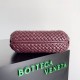 Replica Perfette Borsa piccola Clicker di Bottega Veneta agnello intrecciata bordeaux imitazioni