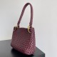 Replica Perfette Borsa piccola Clicker di Bottega Veneta agnello intrecciata bordeaux imitazioni