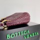 Replica Perfette Borsa piccola Clicker di Bottega Veneta agnello intrecciata bordeaux imitazioni