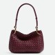 Replica Perfette Borsa piccola Clicker di Bottega Veneta agnello intrecciata bordeaux imitazioni