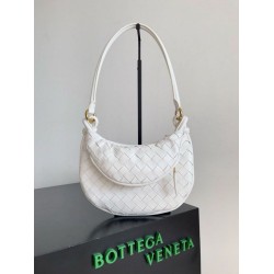 Borsa Pari piccola Bottega Veneta Gemelli agnello intrecciata bianca Borsa Pari piccola Bottega Veneta Gemelli agnello intrecciata bianca