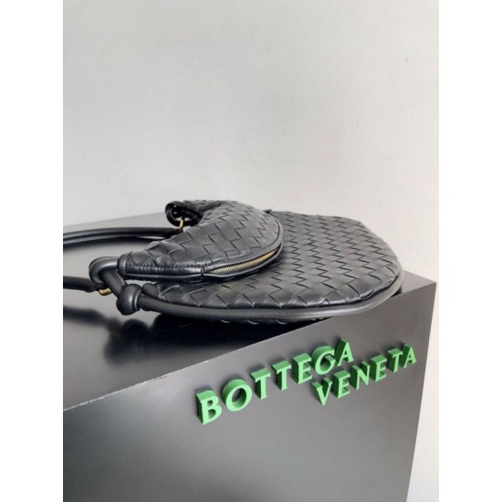 Borsa Replica Bottega Veneta Gemelli Media Agnello Intrecciato Nera qualità specchio Replica Perfette Borsa 1:1 Bottega Veneta Gemelli Media Agnello Intrecciato Nera imitazioni
