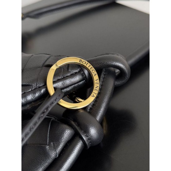 Borsa Replica Bottega Veneta Gemelli Media Agnello Intrecciato Nera qualità specchio Replica Perfette Borsa 1:1 Bottega Veneta Gemelli Media Agnello Intrecciato Nera imitazioni