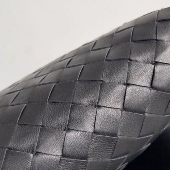 Borsa Hop Piccola Bottega Veneta Vitello Intrecciato Nero Replica Replica Perfette Borsa Hop Piccola Bottega Veneta Vitello Intrecciato Nero imitazioni