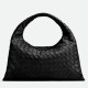 Borsa Hop Piccola Bottega Veneta Vitello Intrecciato Nero Replica Replica Perfette Borsa Hop Piccola Bottega Veneta Vitello Intrecciato Nero imitazioni