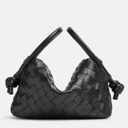 Replica Perfette Borsa  1:1 a tracolla Bottega Veneta Piccolo Loop agnello intrecciata nera imitazioni