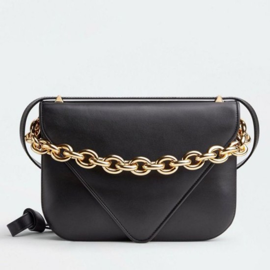 Bottega Veneta Mount Medium Envelope Borsa vitello nera Replica Replica Perfette Bottega Veneta Mount Medium Envelope Borsa vitello nera imitazioni