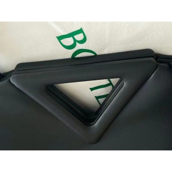 Borsa Replica Bottega Veneta a punta media con manico superiore Nera qualità specchio Replica Perfette Borsa 1:1 Bottega Veneta a punta media con manico superiore Nera imitazioni