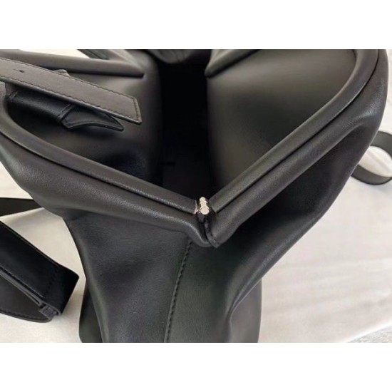 Borsa Replica Bottega Veneta a punta media con manico superiore Nera qualità specchio Replica Perfette Borsa 1:1 Bottega Veneta a punta media con manico superiore Nera imitazioni