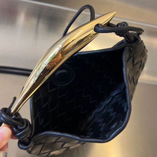 Borse Replica Alta Qualità Mini Bottega Veneta Sardine agnello intrecciata nera qualità specchio Replica Perfette Borse Alta Qualità Mini Bottega Veneta Sardine agnello intrecciata nera imitazioni