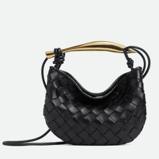 Borse Replica Alta Qualità Mini Bottega Veneta Sardine agnello intrecciata nera qualità specchio Replica Perfette Borse Alta Qualità Mini Bottega Veneta Sardine agnello intrecciata nera imitazioni