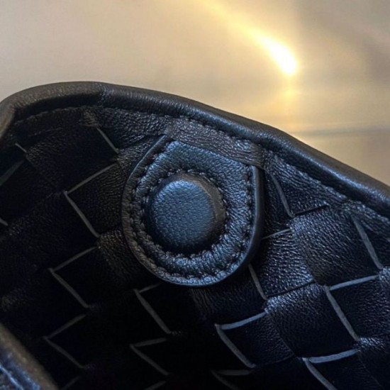 Borse Replica Alta Qualità Mini Bottega Veneta Sardine agnello intrecciata nera qualità specchio Replica Perfette Borse Alta Qualità Mini Bottega Veneta Sardine agnello intrecciata nera imitazioni