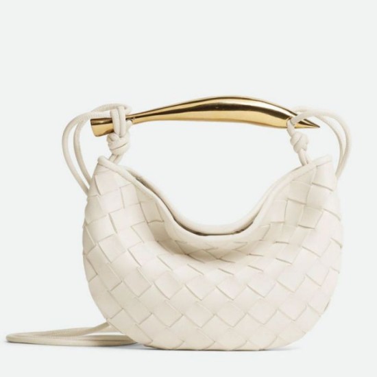 Bottega Veneta Mini Replica Perfetta Sardine agnello intrecciata bianca qualità specchio Replica Perfette Bottega Veneta Mini Perfetta Sardine agnello intrecciata bianca imitazioni