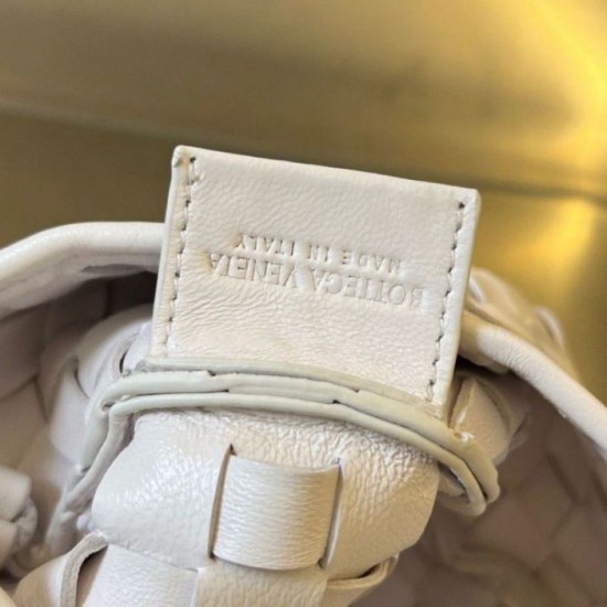 Bottega Veneta Mini Replica Perfetta Sardine agnello intrecciata bianca qualità specchio Replica Perfette Bottega Veneta Mini Perfetta Sardine agnello intrecciata bianca imitazioni