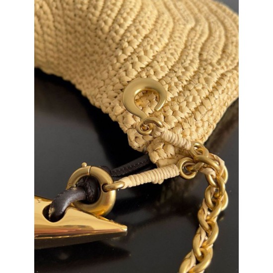 Borsa piccola Sardine di Bottega Veneta con catena rafia naturale Replica Replica Perfette Borsa piccola Sardine di Bottega Veneta con catena rafia naturale imitazioni