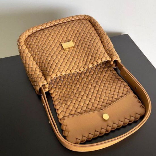 Borsa piccola Bottega Veneta Cobble Caramello Intrecciato Replica Replica Perfette Borsa piccola Bottega Veneta Cobble Caramello Intrecciato imitazioni