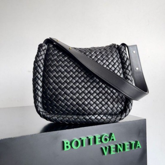 Replica Perfette Imitazioni borse griffate piccola Bottega Veneta Cobble Intrecciato nero imitazioni