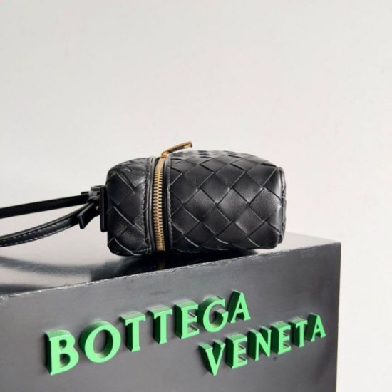 Bottega Veneta Bang Bang Vanity Case Nero Intrecciato Replica Replica Perfette Bottega Veneta Bang Bang Vanity Case Nero Intrecciato imitazioni