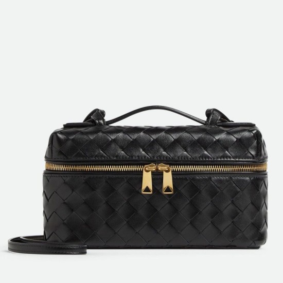 Bottega Veneta Bang Bang Vanity Case Nero Intrecciato Replica Replica Perfette Bottega Veneta Bang Bang Vanity Case Nero Intrecciato imitazioni