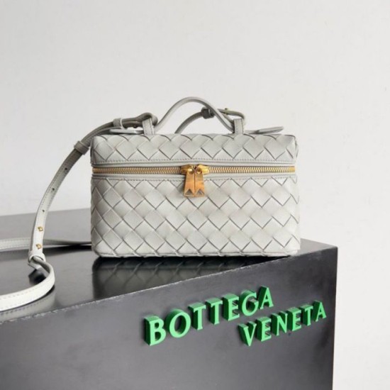 Replica Perfette Bottega Veneta Bang Bang Vanity Case Avorio Intrecciato imitazioni