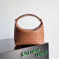Borsa Bottega Veneta Mini Wallace vitello intrecciata marrone Borsa Bottega Veneta Mini Wallace vitello intrecciata marrone