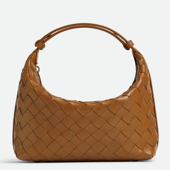 Borsa Replica Bottega Veneta Mini Wallace vitello intrecciata marrone qualità specchio Replica Perfette Borsa 1:1 Bottega Veneta Mini Wallace vitello intrecciata marrone imitazioni