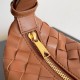 Borsa Replica Bottega Veneta Mini Wallace vitello intrecciata marrone qualità specchio Replica Perfette Borsa 1:1 Bottega Veneta Mini Wallace vitello intrecciata marrone imitazioni