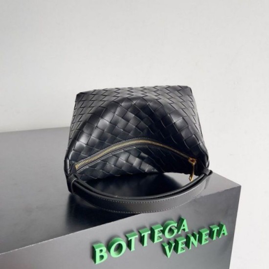 Replica Perfette Bora Pari Bottega Veneta Mini Wallace vitello intrecciata nera imitazioni