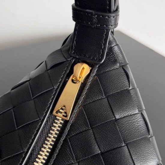 Replica Perfette Bora Pari Bottega Veneta Mini Wallace vitello intrecciata nera imitazioni