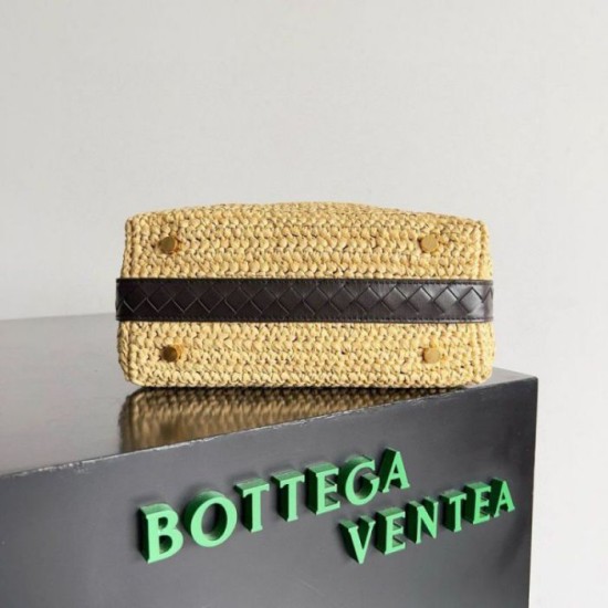 Bottega Veneta Mini Wallace Borse Firmate Replica Raffia Naturale qualità specchio Replica Perfette Bottega Veneta Mini Wallace Borse Firmate Raffia Naturale imitazioni